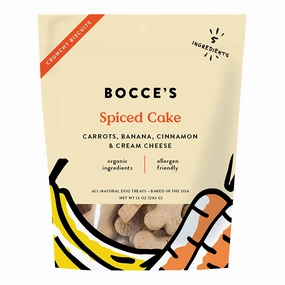 Bocces Small Batch Crunchy Dog Biscuits - Spiced Cake 12oz Bag dog biscuit treats,crunchy dog snacks,dog cookies