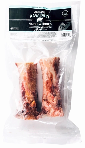 Bones & Co Beef Bones 6" 2 Pack frozen raw dog food,raw patties for dogs,raw diet dog food