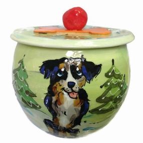 Border Collie 1 Dog Treat Jar pet apparel,dog hoodie,fashionable pet wear