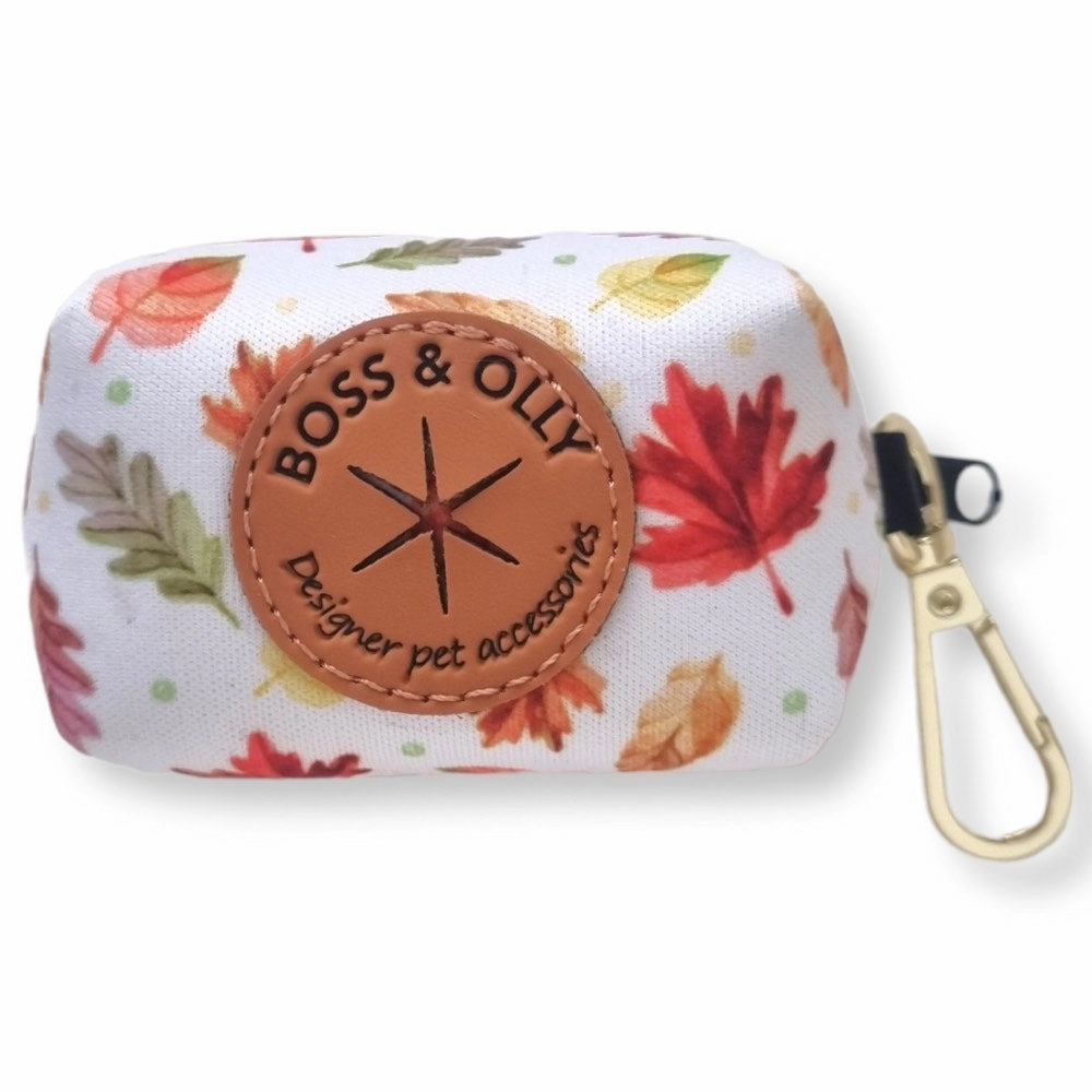 Boss & Olly Dog Poo Bag Holder (Autumn Leaves) dog shampoo,pet wipes,dog cleaning spray