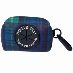 Boss & Olly Dog Poo Bag Holder (Forest Plaids) dog shampoo,pet wipes,dog cleaning spray