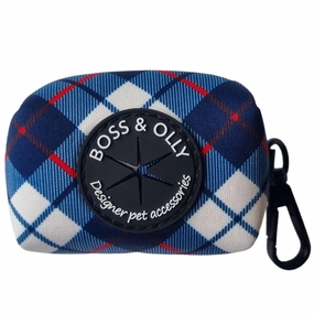 Boss & Olly Dog Poo Bag Holder (Nautical Plaids) dog shampoo,pet wipes,dog cleaning spray