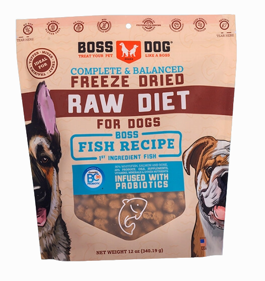 Boss Dog Freeze-Dried Complete Raw Fish Nuggs 12oz Bag *Special Order Only* frozen pet food,frozen raw meals,dog frozen nuggets
