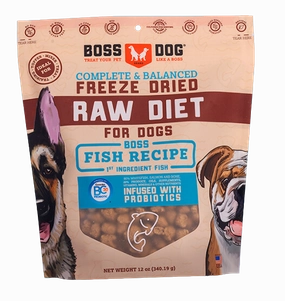 Boss Dog Freeze-Dried Complete Raw Fish Nuggs 12oz Bag *Special Order Only* frozen pet food,frozen raw meals,dog frozen nuggets