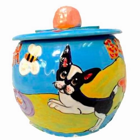 Boston Terrier 4 Dog Treat Jar pet apparel,dog hoodie,fashionable pet wear
