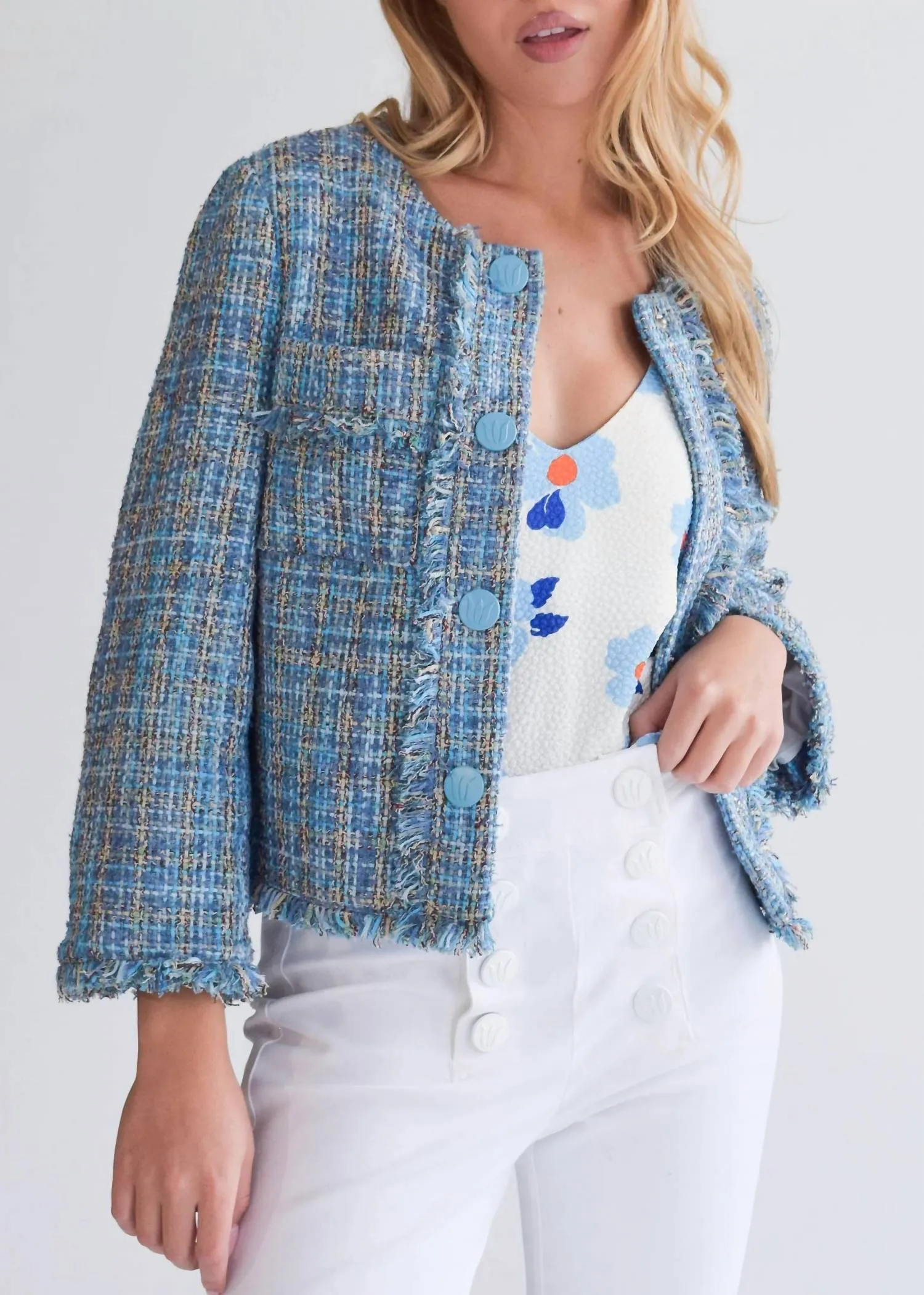 Boxy Jacket In Blue