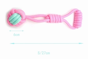 Bracelet Single Ball Double Color - 27cm durable dog toy,rope chew toy,interactive dog toy