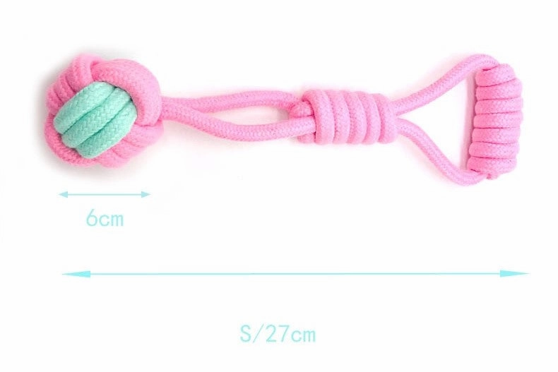 Bracelet Single Ball Double Color - 27cm durable dog toy,rope chew toy,interactive dog toy