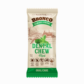 Bronco Dog Dental Chew Mint 18g dental dog chews,vet approved chews,teeth cleaning treats