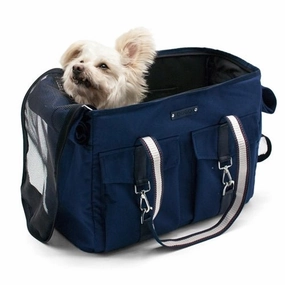 Buckle Tote V2 - Navy dog travel crate,airline approved dog carrier,dog transport bag