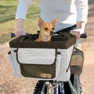 Buddy Bike Basket in Silver treat storage jar,dog treat container,pet snack jar