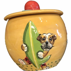 Bulldog 2 Dog Treat Jar pet apparel,dog hoodie,fashionable pet wear