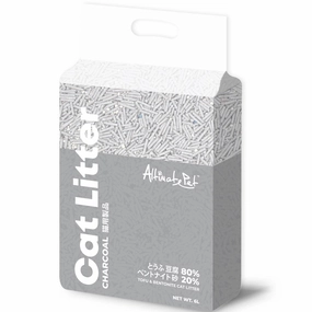 BUNDLE DEAL: Altimate Pet Charcoal Tofu & Bentonite Clumping Cat Litter 6L clumping cat litter,natural cat litter,dust free cat litter