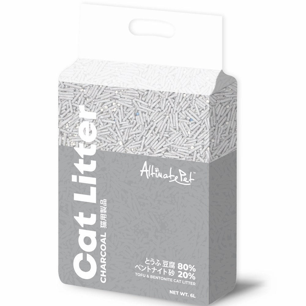 BUNDLE DEAL: Altimate Pet Charcoal Tofu & Bentonite Clumping Cat Litter 6L clumping cat litter,natural cat litter,dust free cat litter