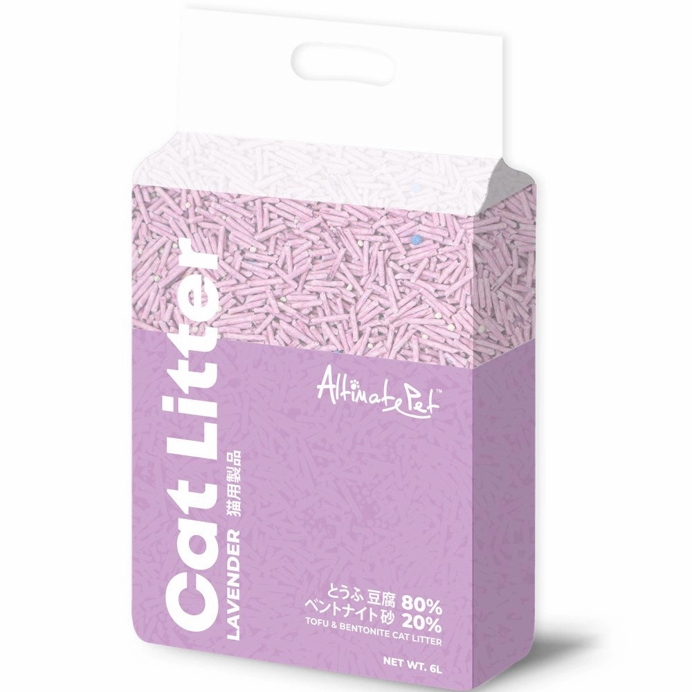 BUNDLE DEAL: Altimate Pet Lavender Tofu & Bentonite Clumping Cat Litter 6L clumping cat litter,natural cat litter,dust free cat litter