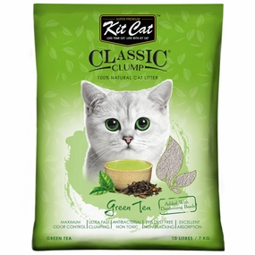 BUNDLE DEAL: Kit Cat Classic Clump Green Tea Clay Cat Litter 10L clumping cat litter,natural cat litter,dust free cat litter