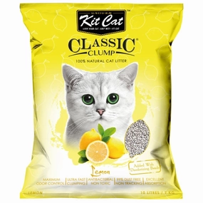 BUNDLE DEAL: Kit Cat Classic Clump Lemon Clay Cat Litter 10L clumping cat litter,natural cat litter,dust free cat litter