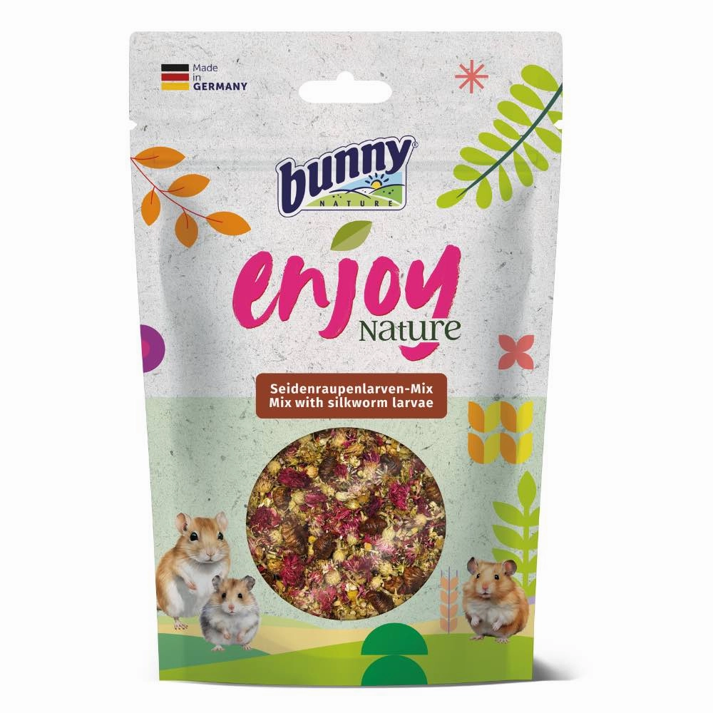 Bunny Nature EnjoyNature Mix With Silkworm Larvae Rabbit Treat 40g parrot cage,small bird perch,exotic pet bird