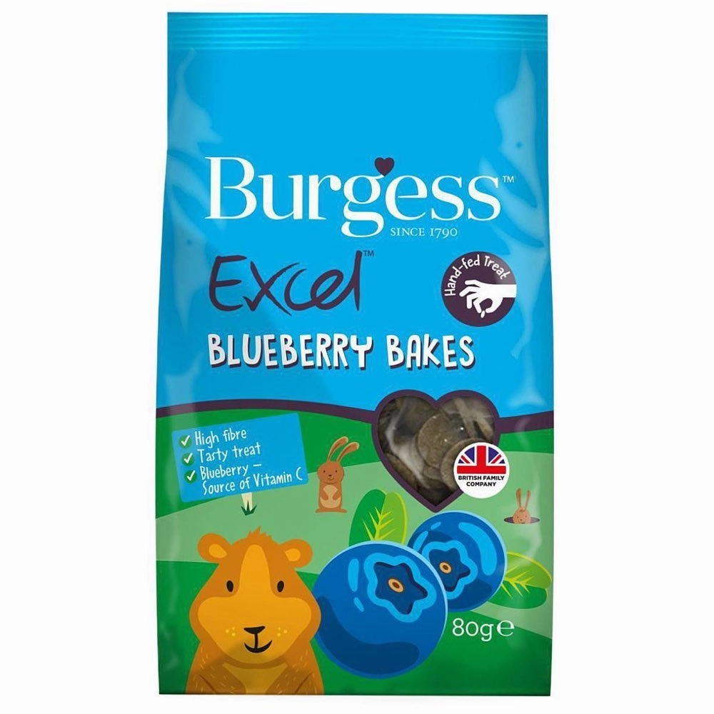 Burgess Excel Blueberry Bakes Small Animal Treats 80g parrot cage,small bird perch,exotic pet bird