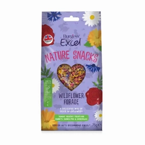 Burgess Excel Nature Snacks Wildflower Forage Treats For Small Animals 75g parrot cage,small bird perch,exotic pet bird