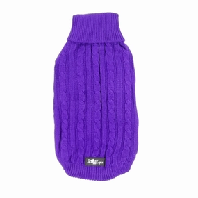 Cable Knit Jumper - Grape english tack set,horse saddle gear,equestrian supplies