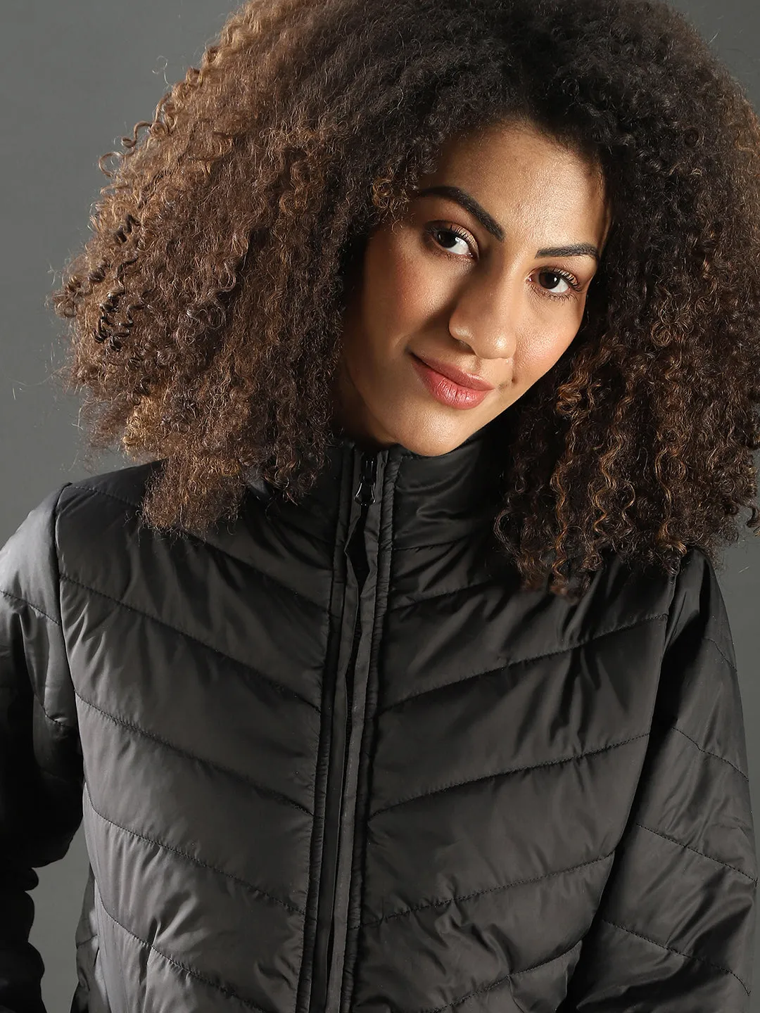 Campus Sutra Women Solid Stylish Casual Bomber Jacket
