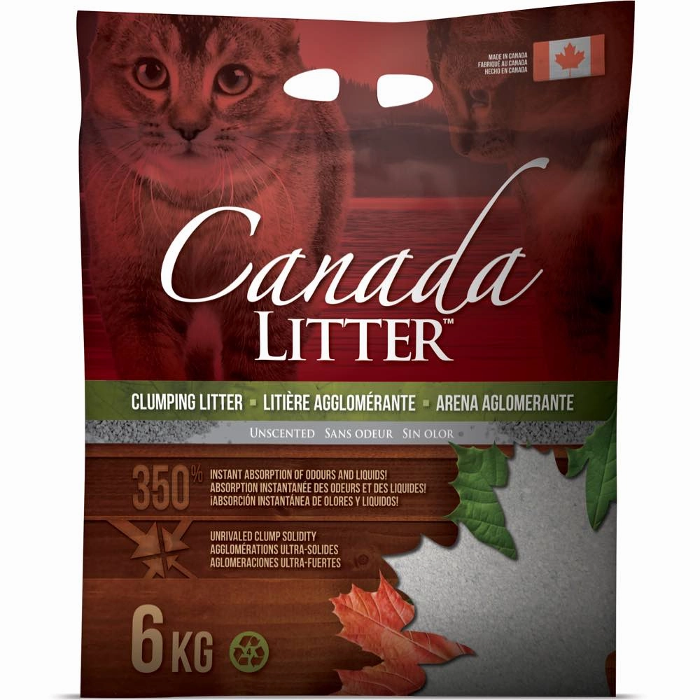 Canada Clumping Clay Cat Litter - Unscented 6kg clumping cat litter,natural cat litter,dust free cat litter