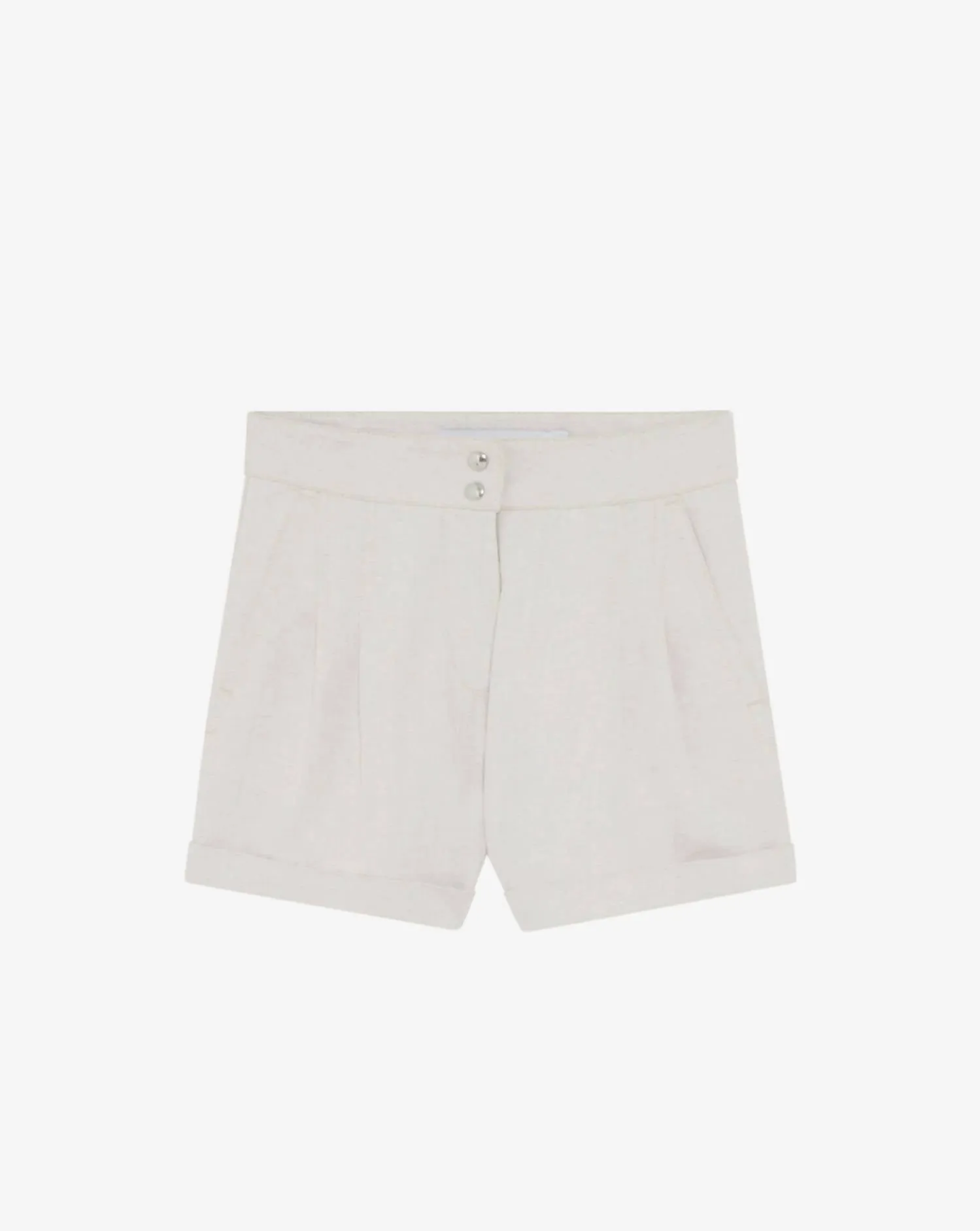 Canva High-Waisted Denim Shorts In White