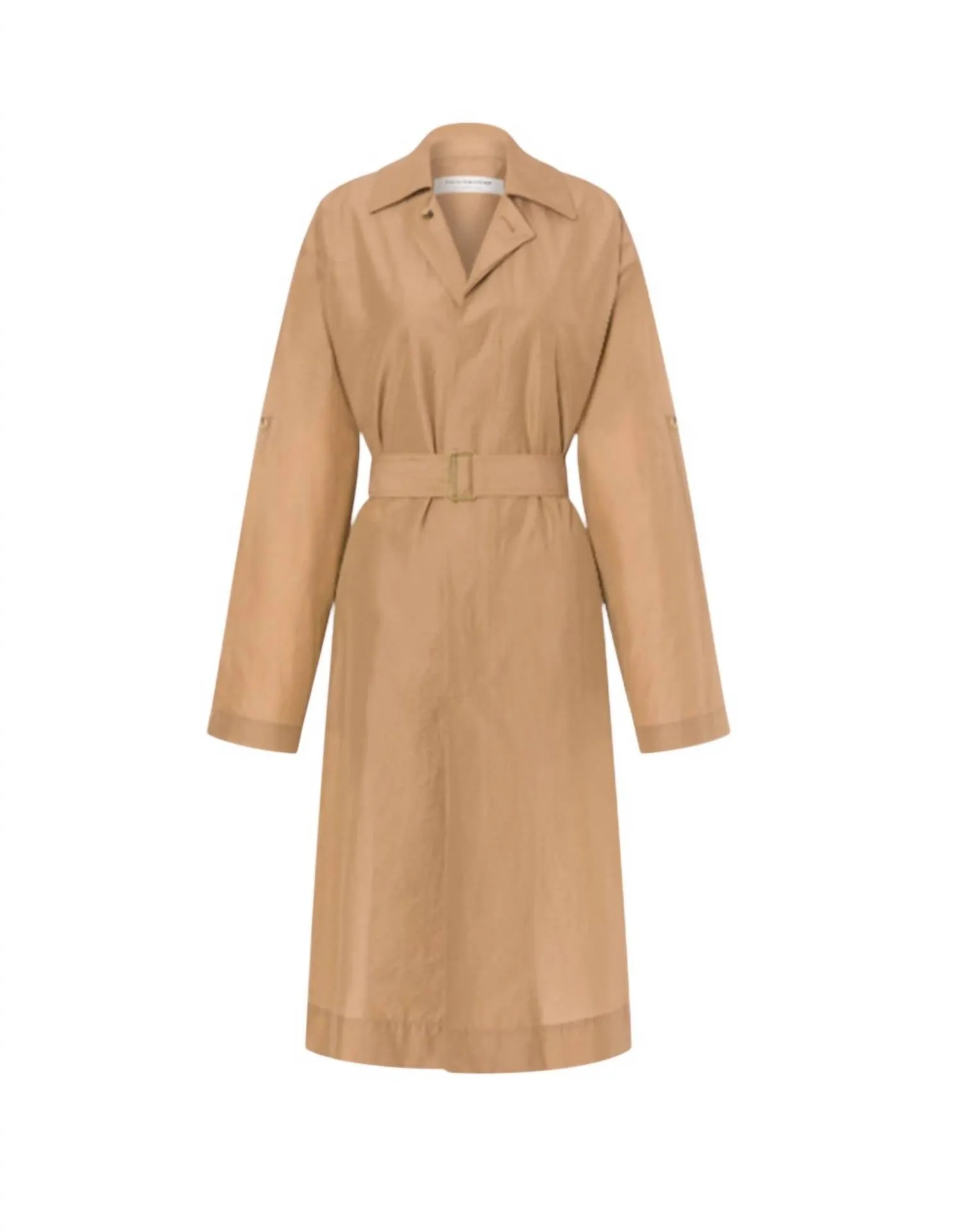 Capospalla Lungo Trench Coat In Beige
