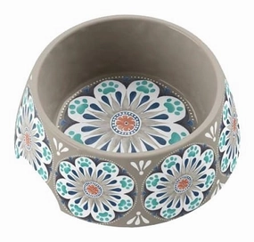 Carmel Medallion Pet Bowl cat food bowl,cat feeder,elevated cat dish