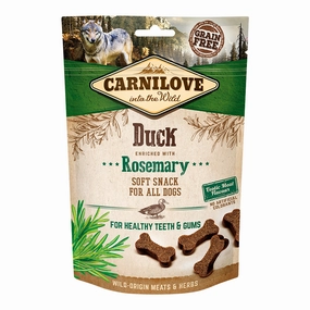 Carnilove Duck enriched with Rosemary Soft Snack for Dogs - 200g meat dog treat,healthy dog snack,jerky for dogs