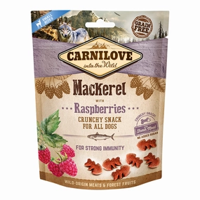 Carnilove Mackerel with Raspberries Crunchy Snack for Dogs - 200g meat dog treat,healthy dog snack,jerky for dogs