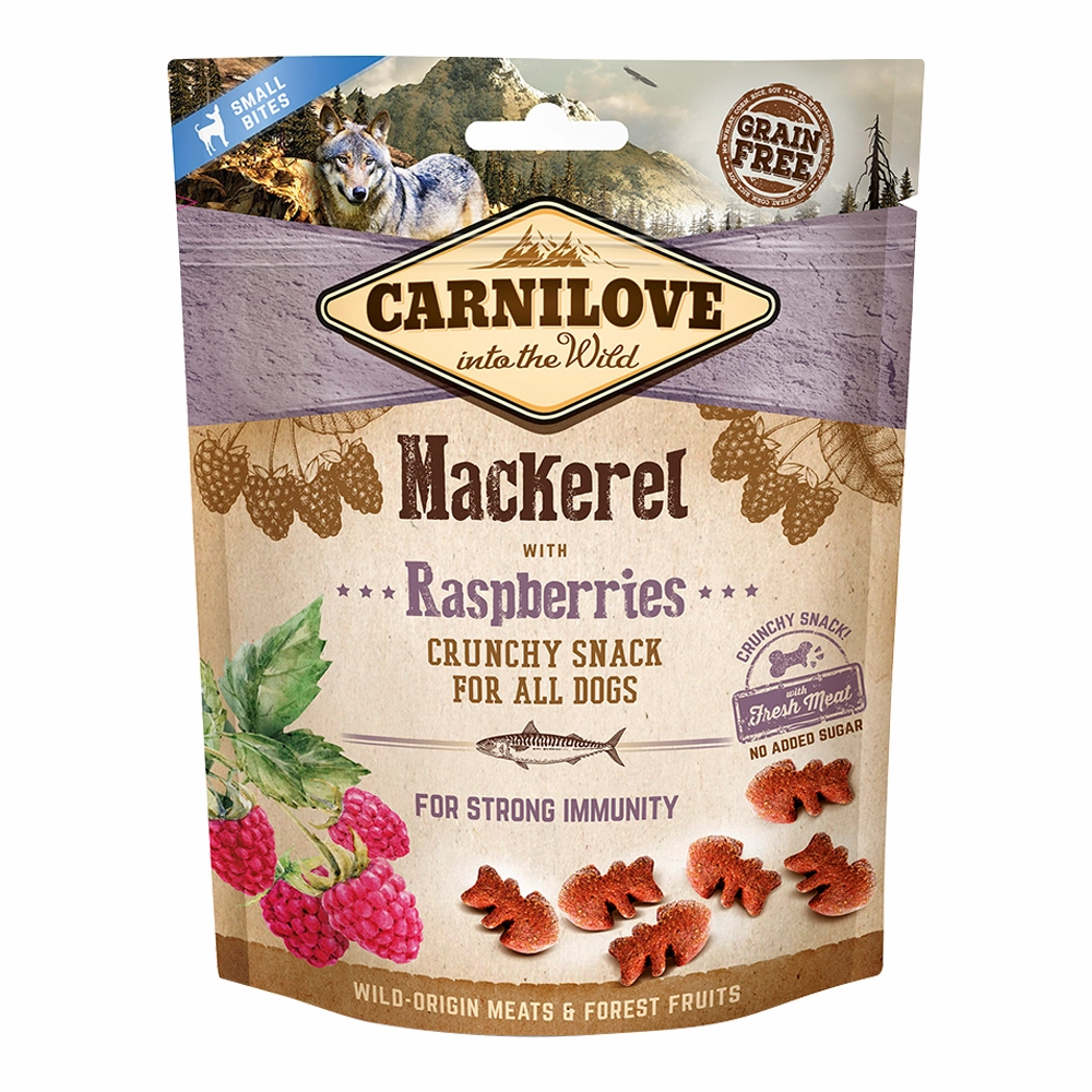 Carnilove Mackerel with Raspberries Crunchy Snack for Dogs - 200g meat dog treat,healthy dog snack,jerky for dogs