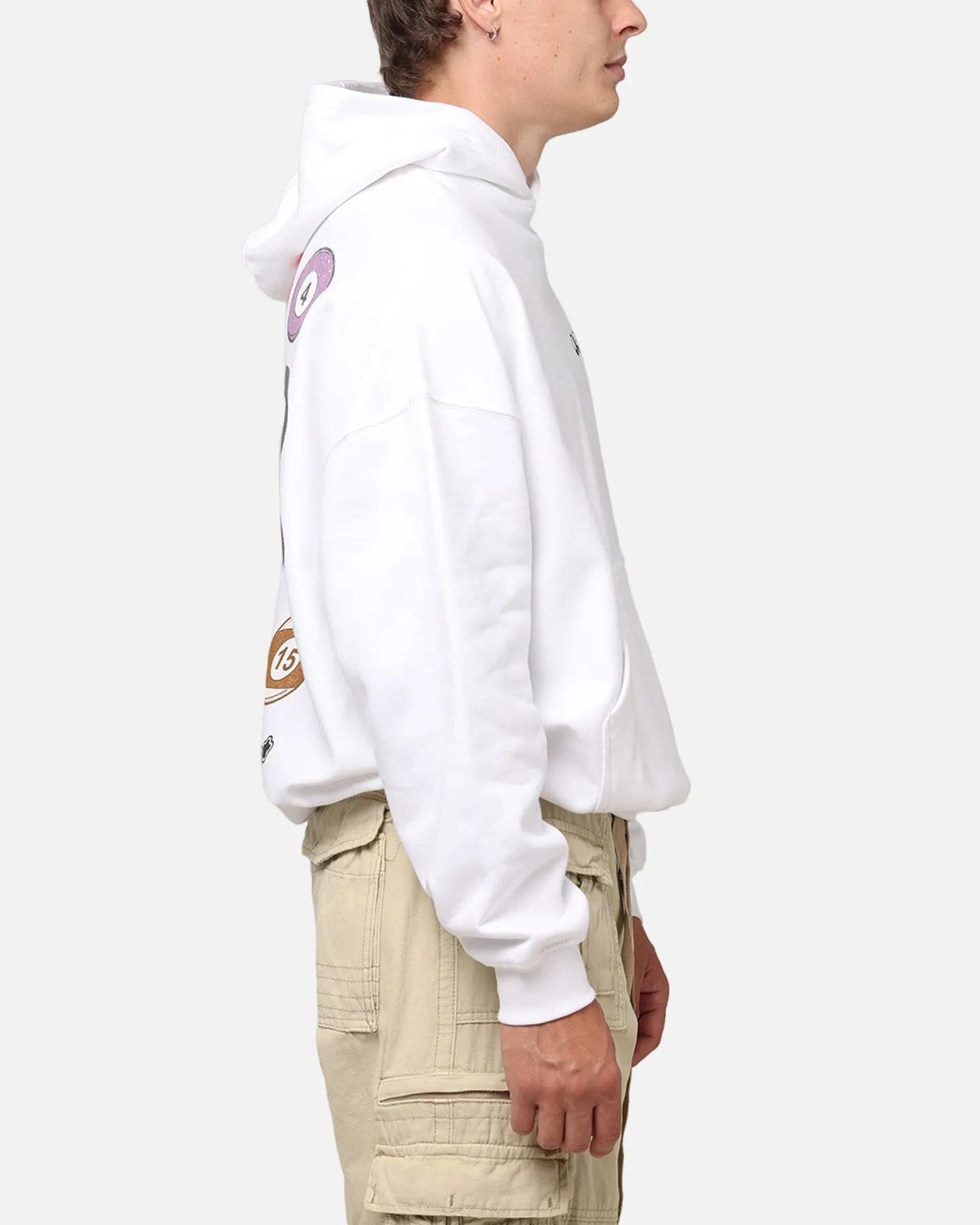 Carre Break Hoodie White