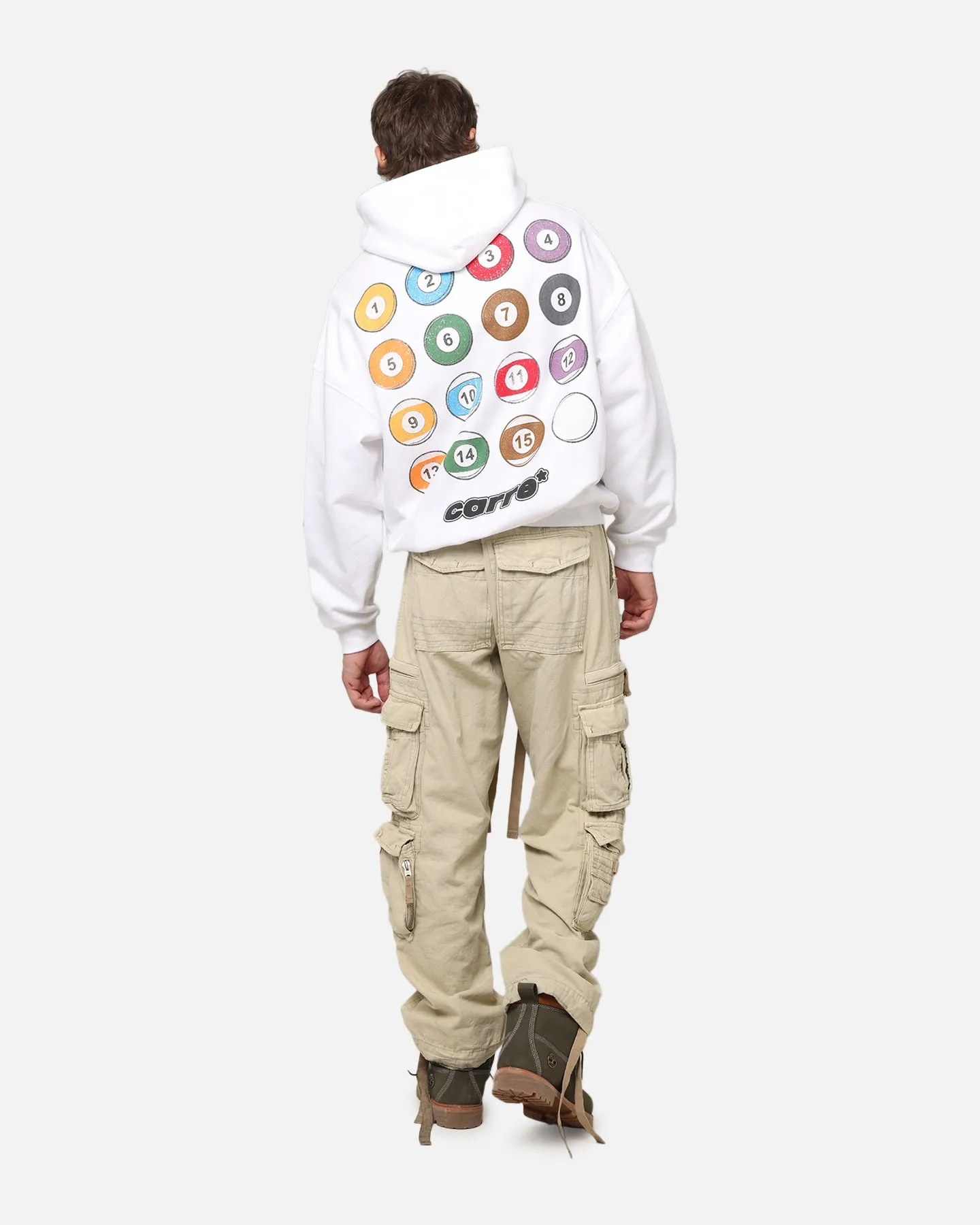 Carre Break Hoodie White
