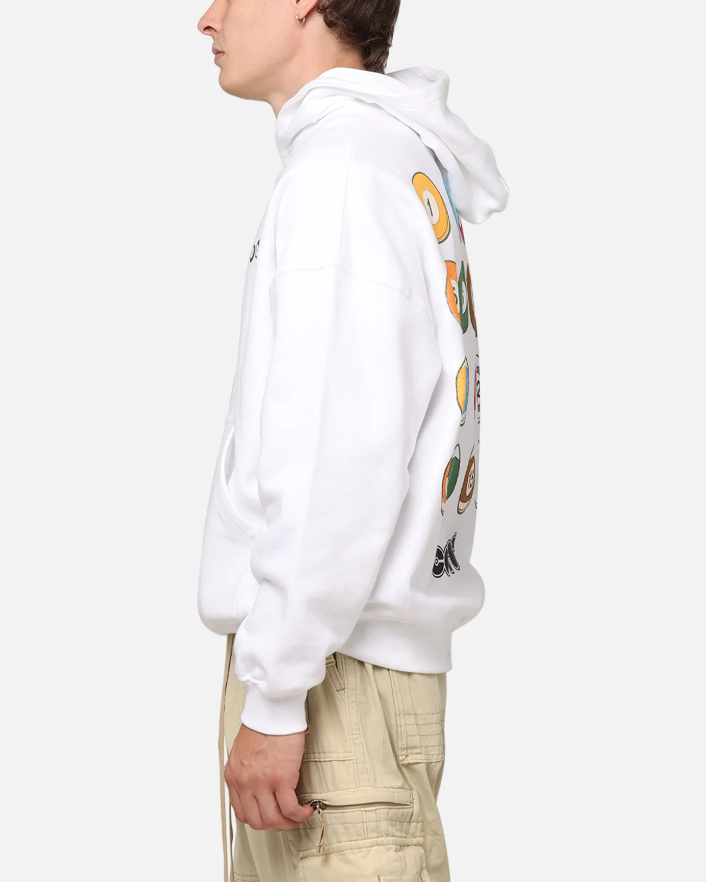 Carre Break Hoodie White