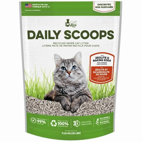 Cat Love Daily Scoops Recycled Paper Cat Litter