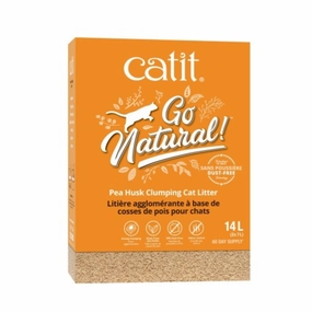 Catit Go Natural Clumping Pea Husk Cat Litter 14L clumping cat litter,natural cat litter,dust free cat litter