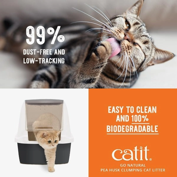 Catit Go Natural! Pea Husk Lavender-Scented Clumping Cat Litter, 5.6kg