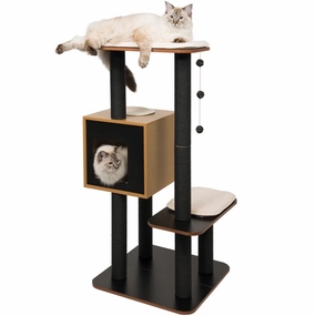 Catit Vesper V-High Base In Black Cat Condo cat scratching post,cat scratch pad,cat furniture scratcher