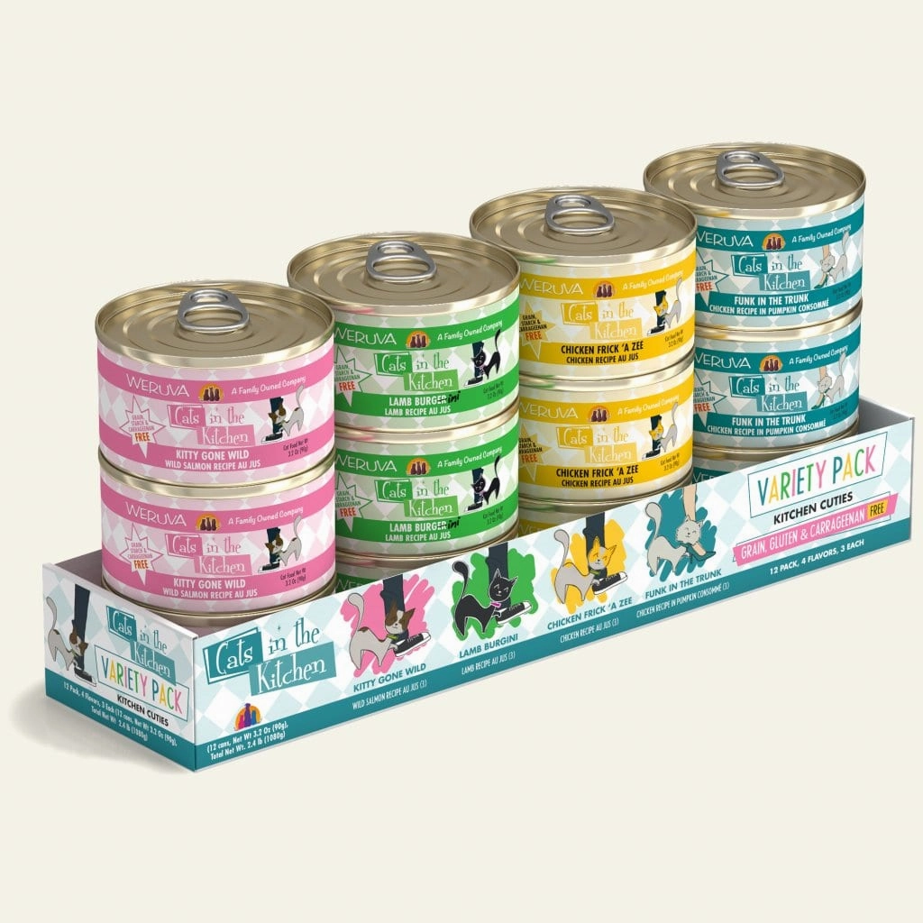 Cats in the Kitchen Wet Cat Food Originals Variety Pack Kitchen Cuties 3.2oz Cans 12pk grain free wet cat food,senior cat wet food,cat pt