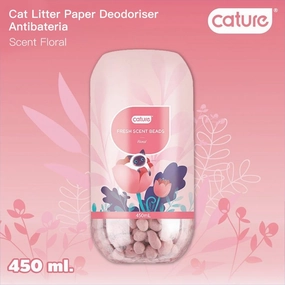Cature Floral Fresh Scent Beads Cat Litter Deodoriser 450ml clumping cat litter,natural cat litter,dust free cat litter