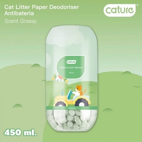 Cature Grassy Fresh Scent Beads Cat Litter Deodoriser 450ml clumping cat litter,natural cat litter,dust free cat litter