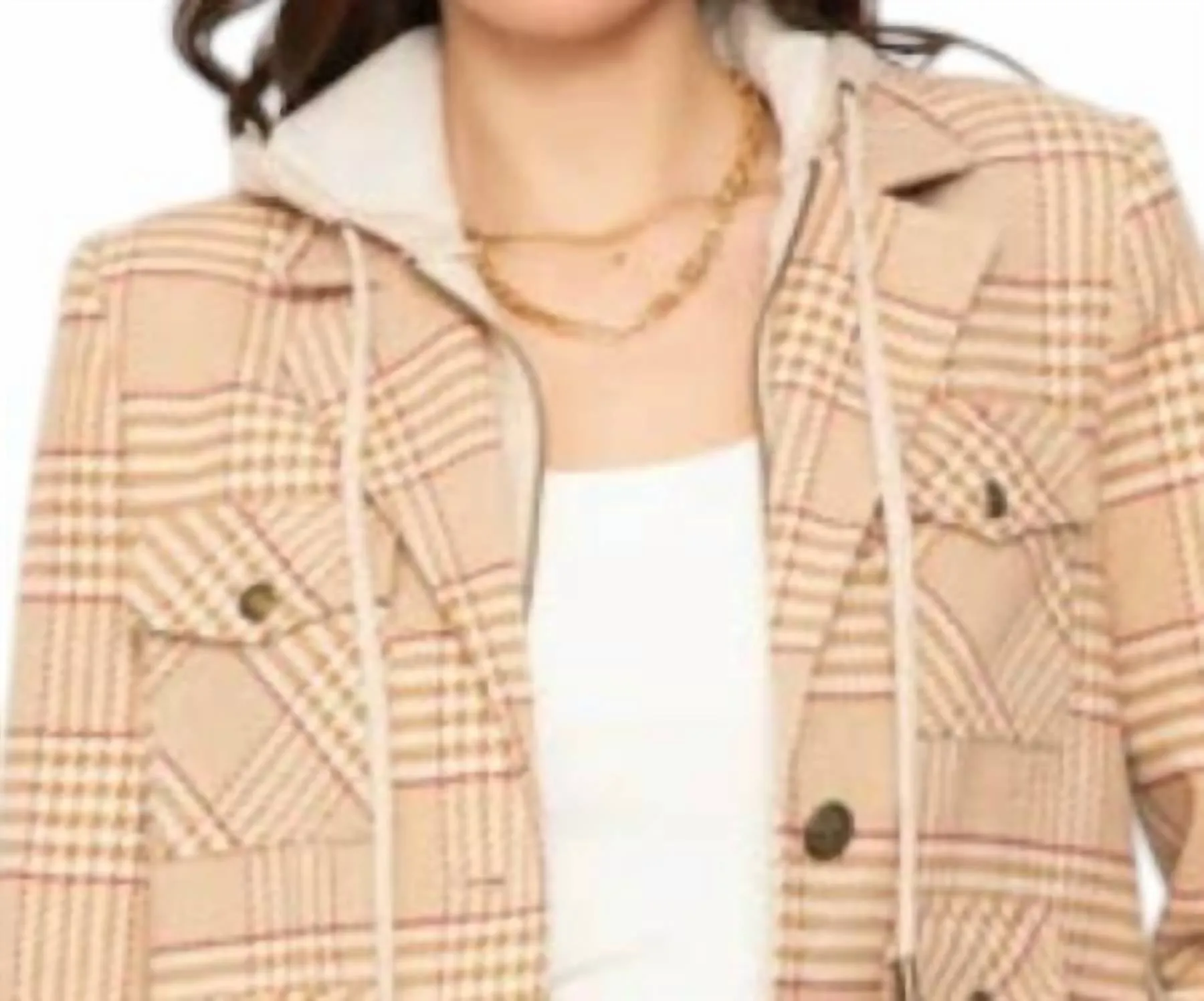 Celine Dickie Jacket In Camel Plaid