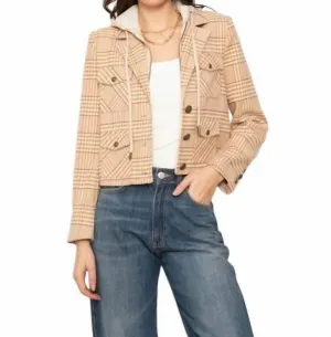 Celine Dickie Jacket In Camel Plaid