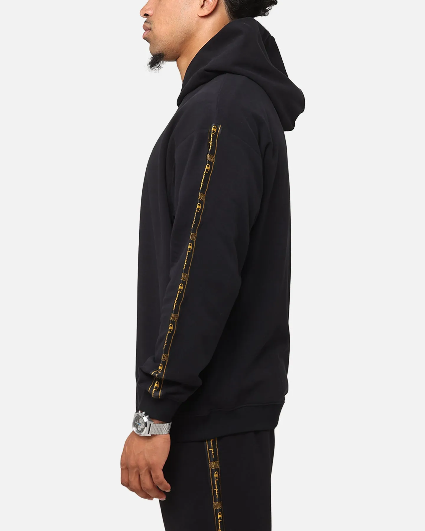 Champion Lux Taping Hoodie Black