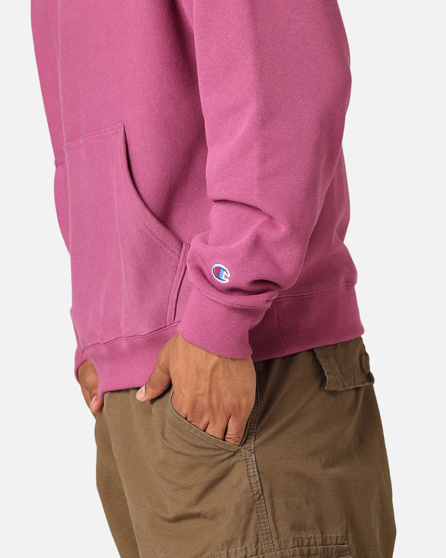 Champion Reverse Weave Terry Tape Hoodie Berry