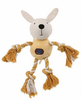 Charming Pet Easter Bunny Yellow durable dog toy,rope chew toy,interactive dog toy