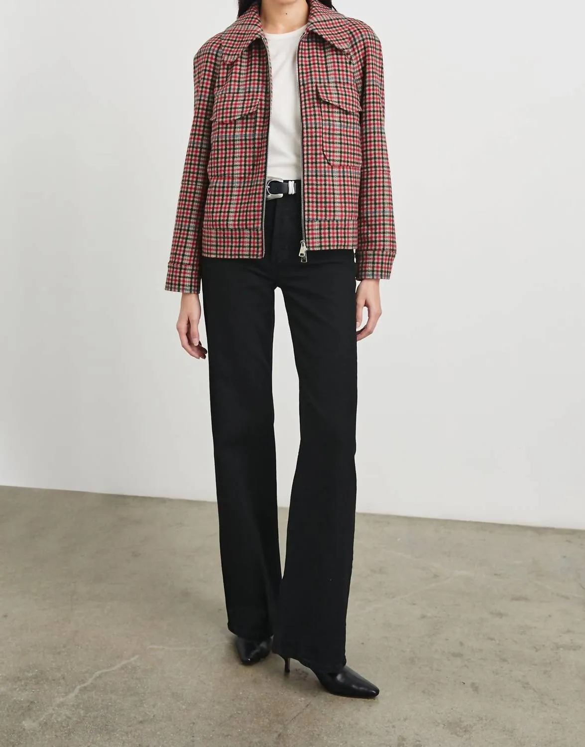 Cheyenne Jacket In Crimson Mini Check