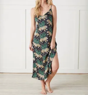 Chic To Sleep Nightie Dress In Bagheera-Ink